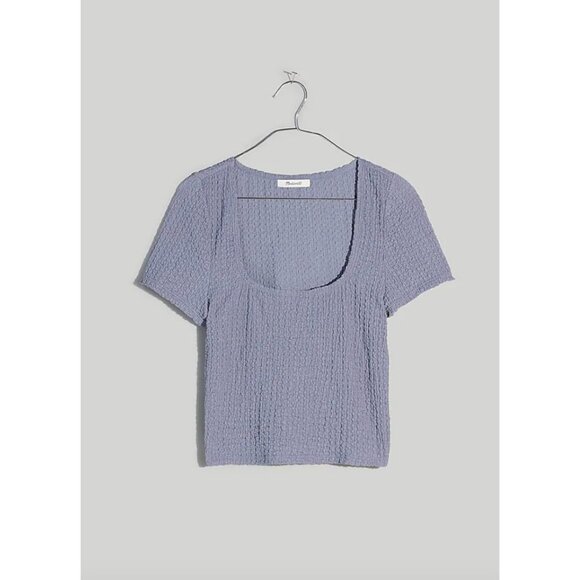 Madewell $50 Popcorn Top in Teapot Blue Size XXS NK788 - Picture 1 of 8